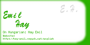 emil hay business card